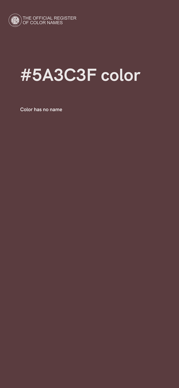 #5A3C3F color image