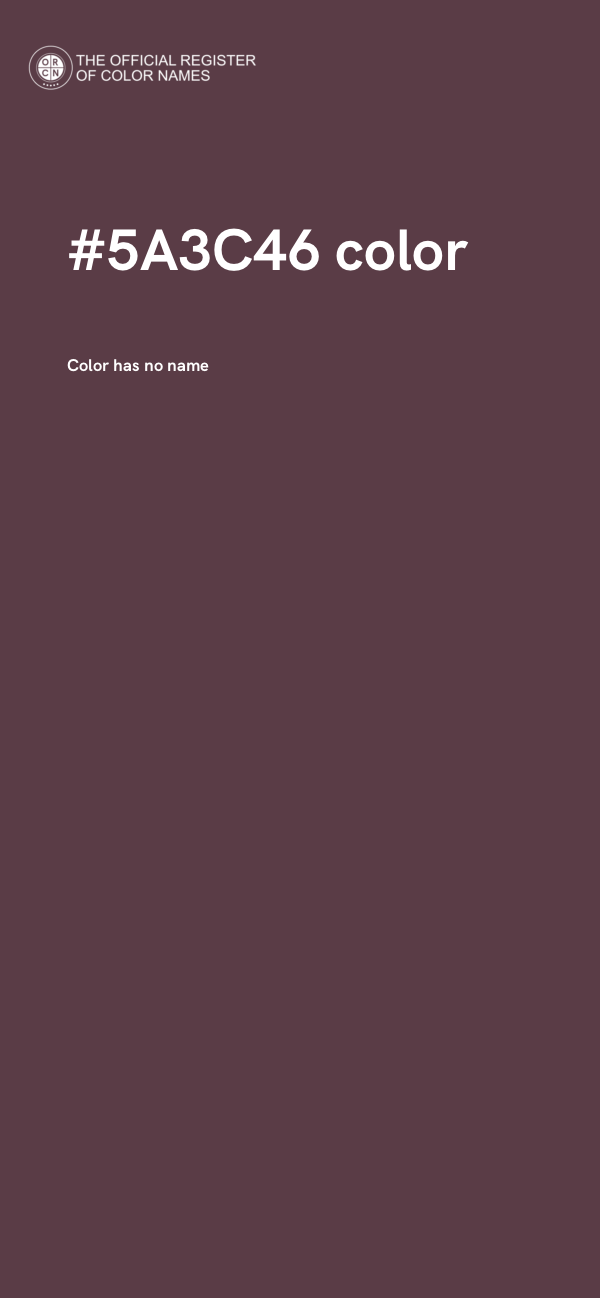 #5A3C46 color image