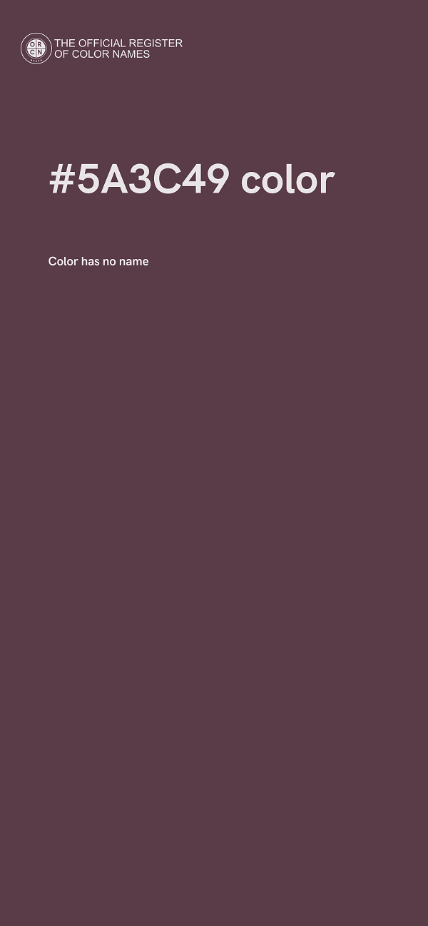 #5A3C49 color image