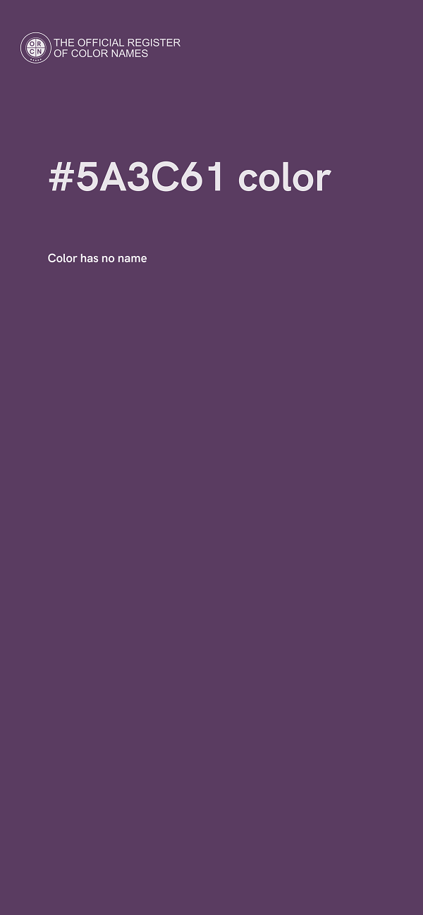#5A3C61 color image