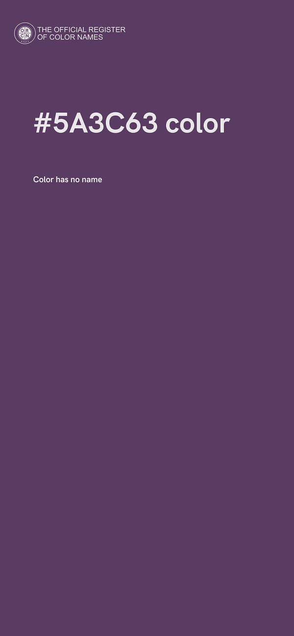 #5A3C63 color image