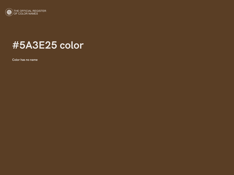 #5A3E25 color image