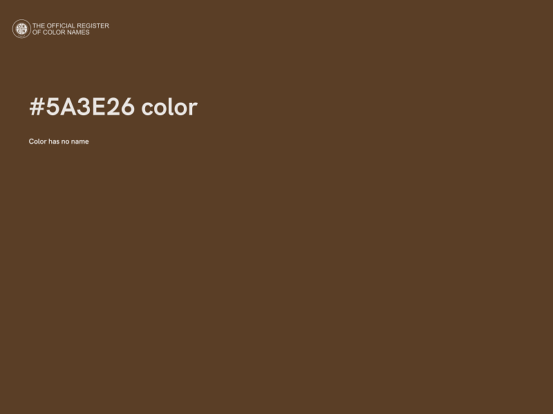 #5A3E26 color image