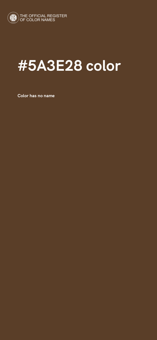 #5A3E28 color image