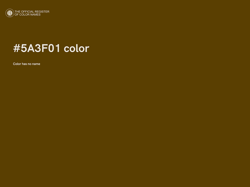 #5A3F01 color image