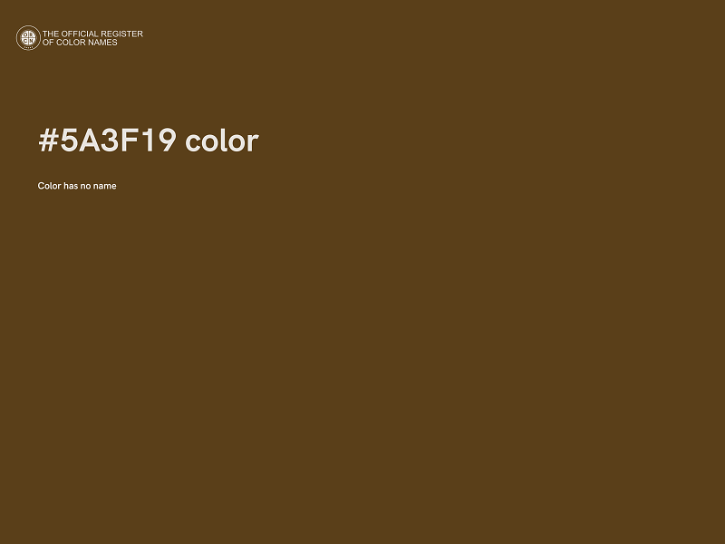 #5A3F19 color image