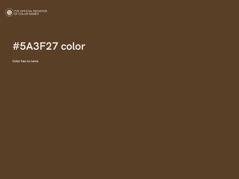 #5A3F27 color image