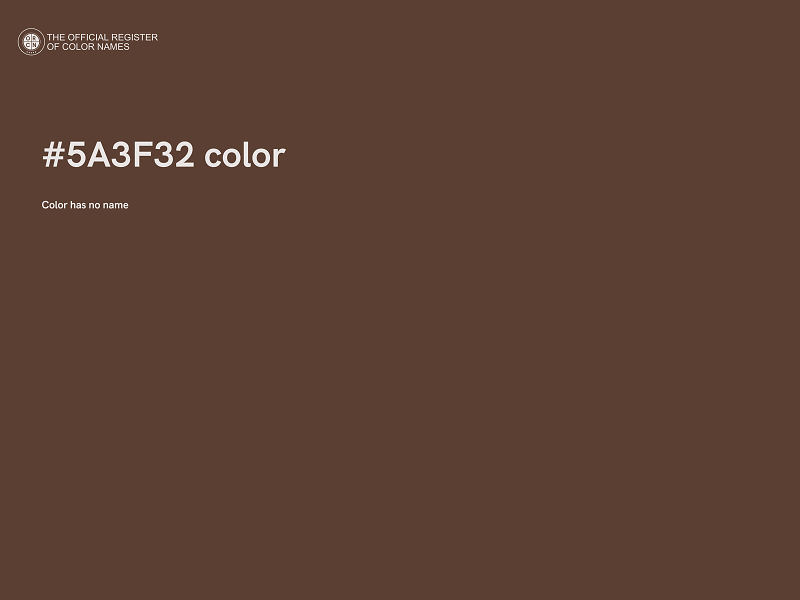 #5A3F32 color image