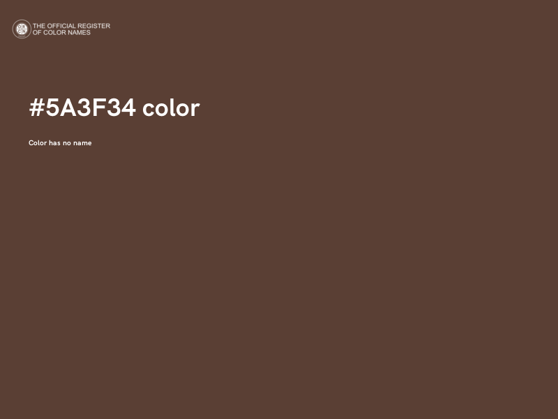 #5A3F34 color image