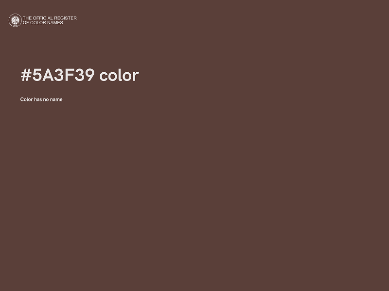 #5A3F39 color image