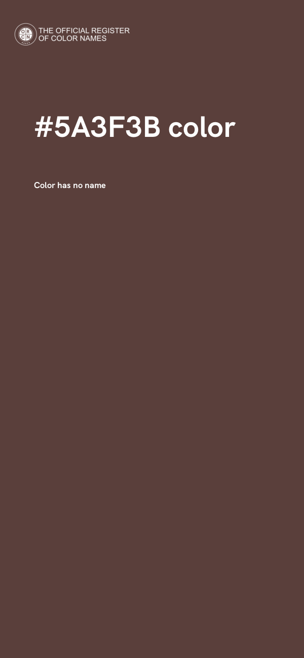 #5A3F3B color image