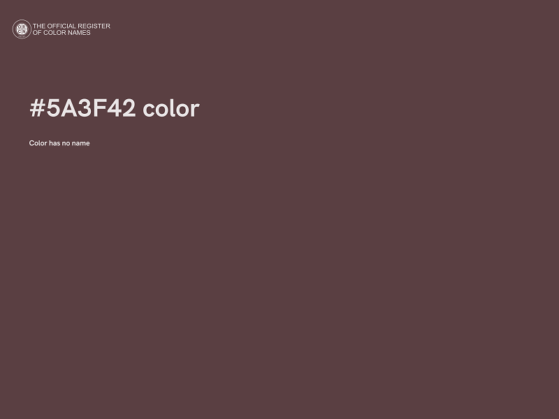 #5A3F42 color image