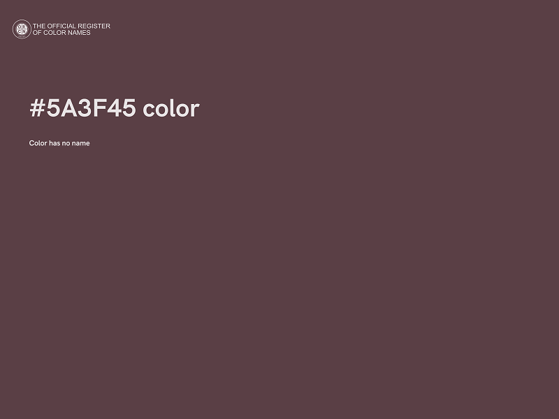 #5A3F45 color image