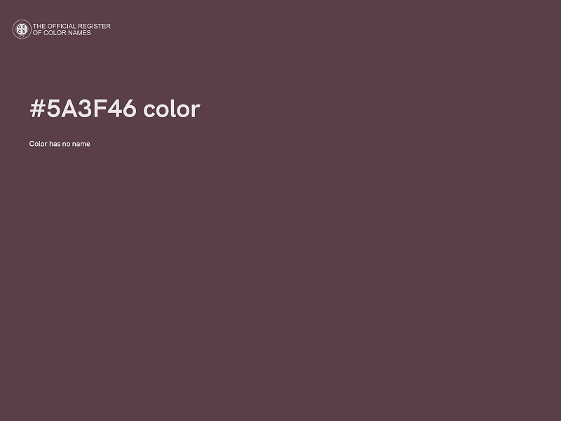 #5A3F46 color image
