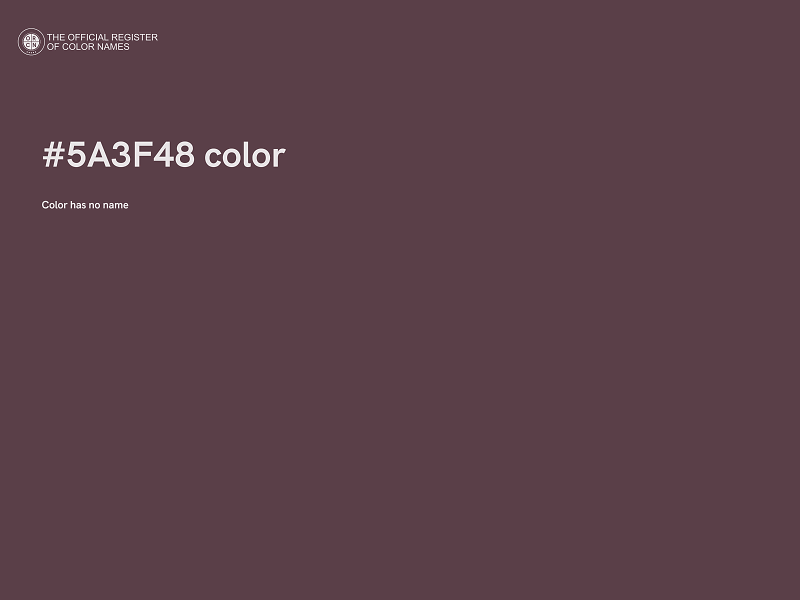 #5A3F48 color image