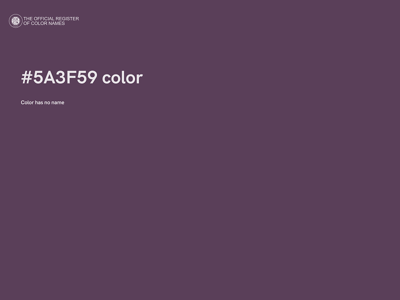 #5A3F59 color image