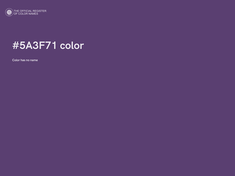 #5A3F71 color image