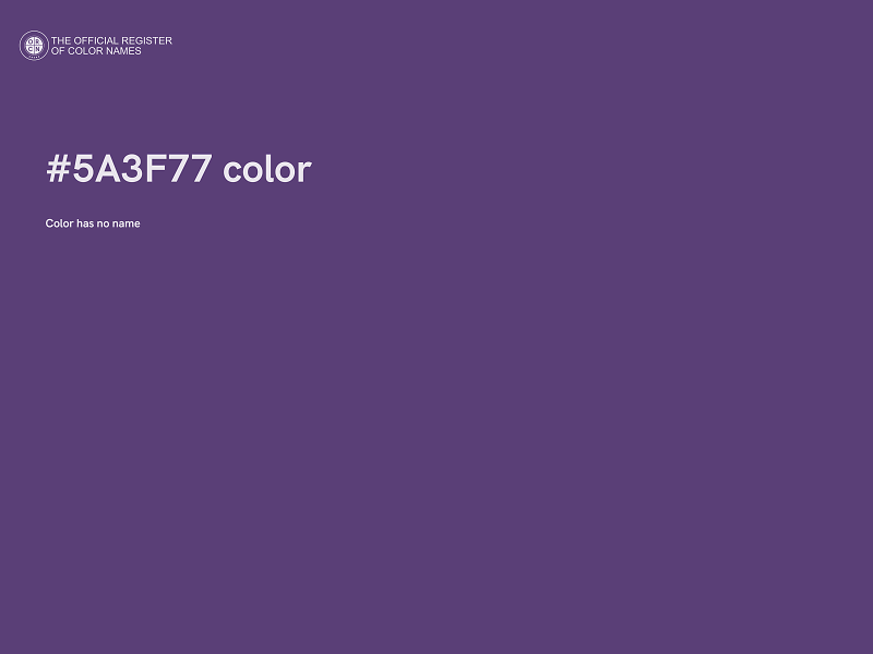 #5A3F77 color image