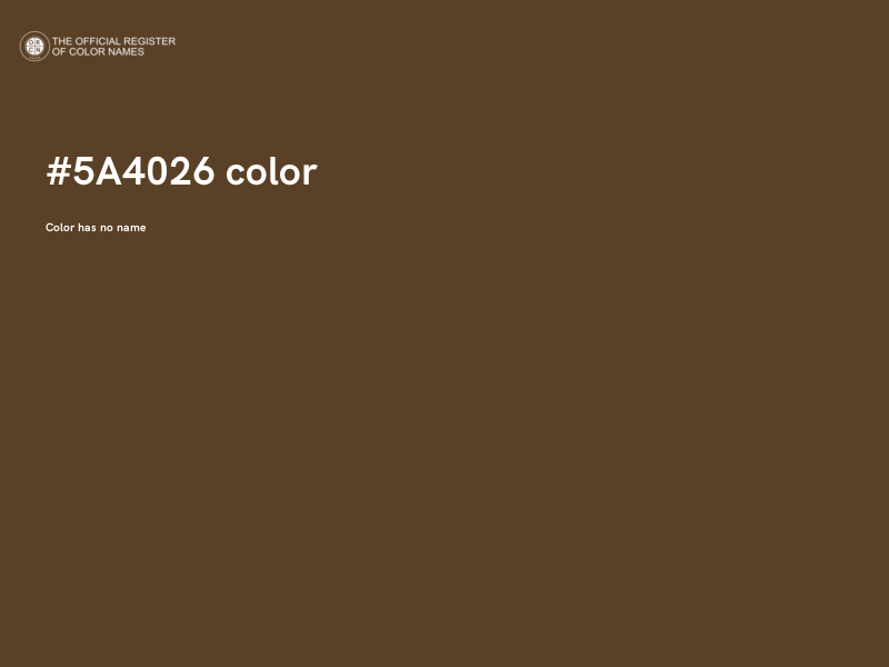 #5A4026 color image