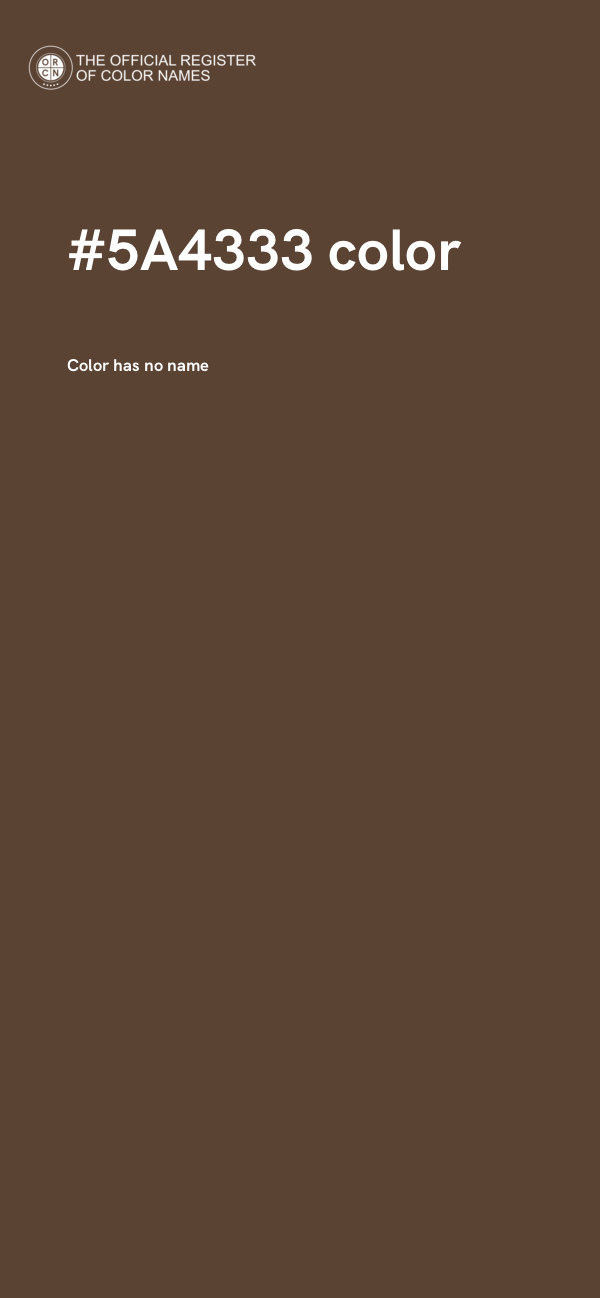 #5A4333 color image