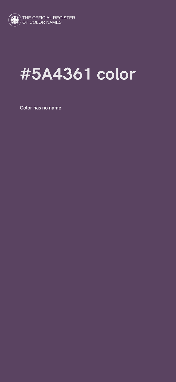 #5A4361 color image