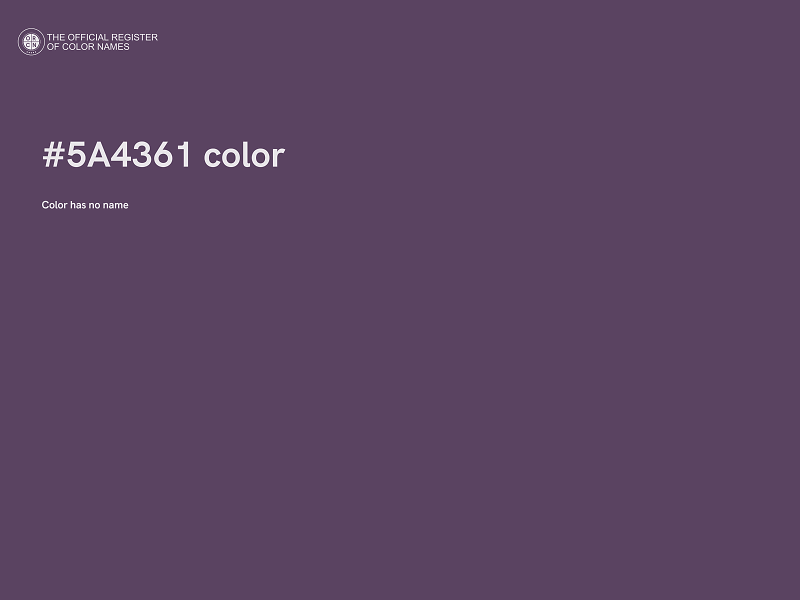 #5A4361 color image