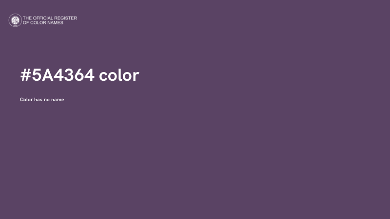 #5A4364 color image