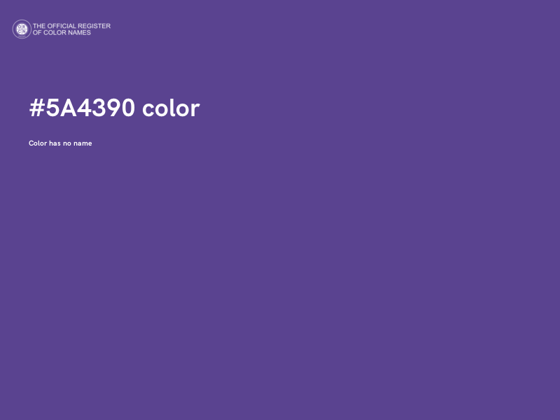 #5A4390 color image