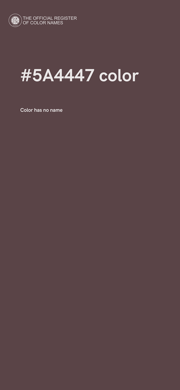 #5A4447 color image