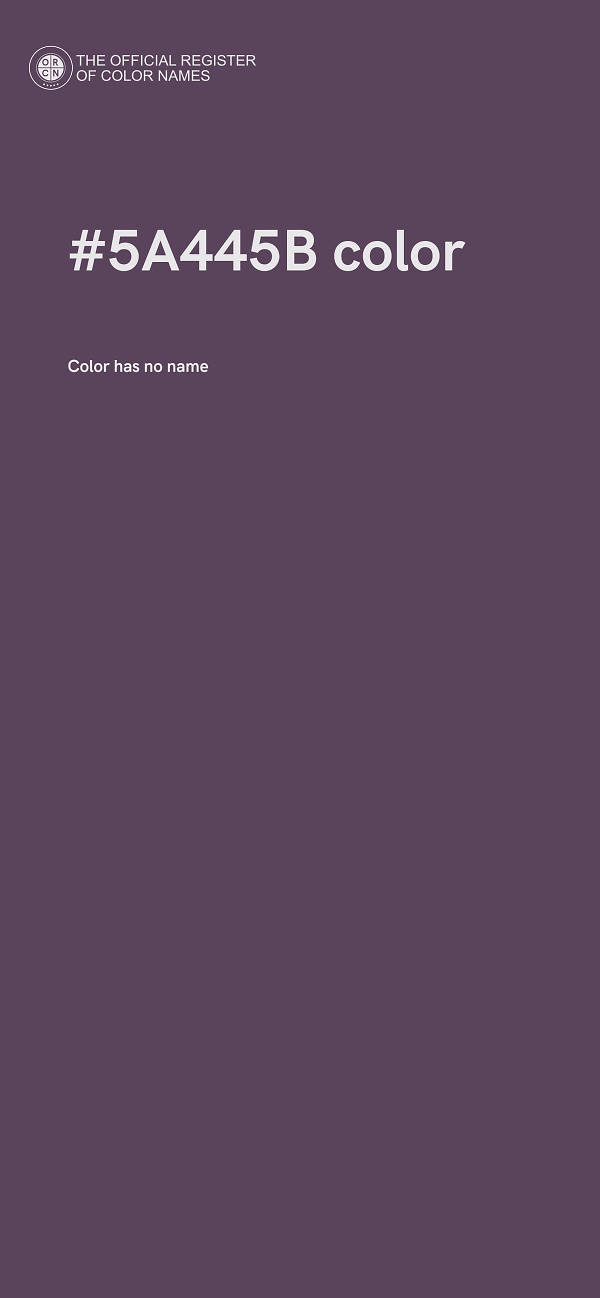 #5A445B color image