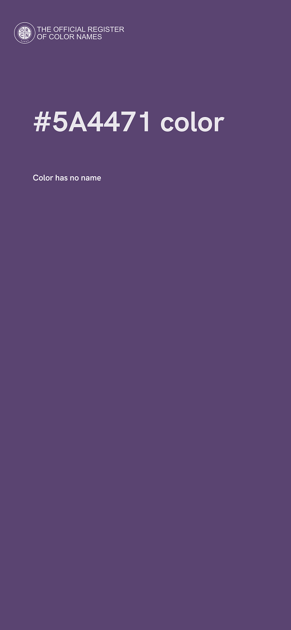 #5A4471 color image