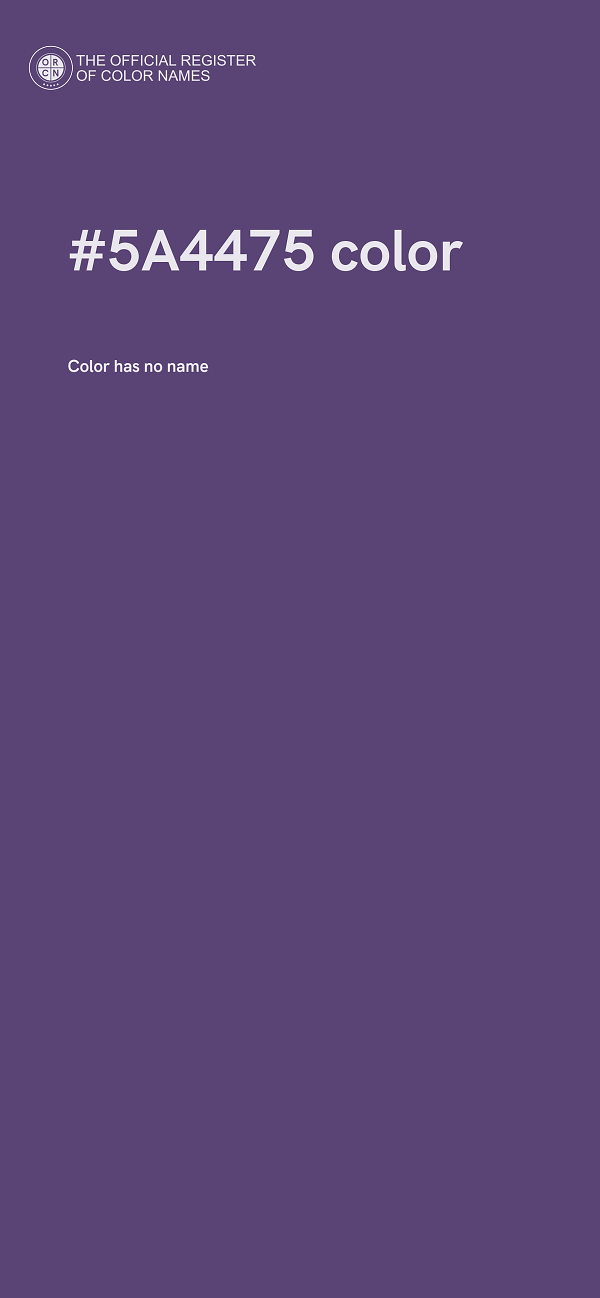 #5A4475 color image