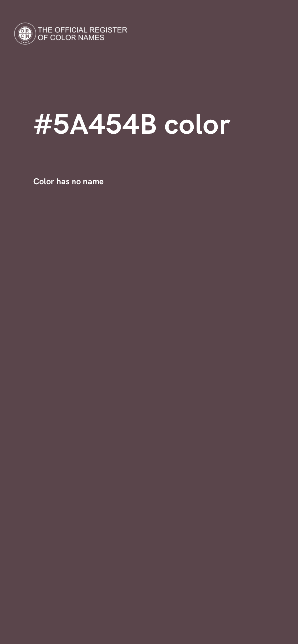 #5A454B color image