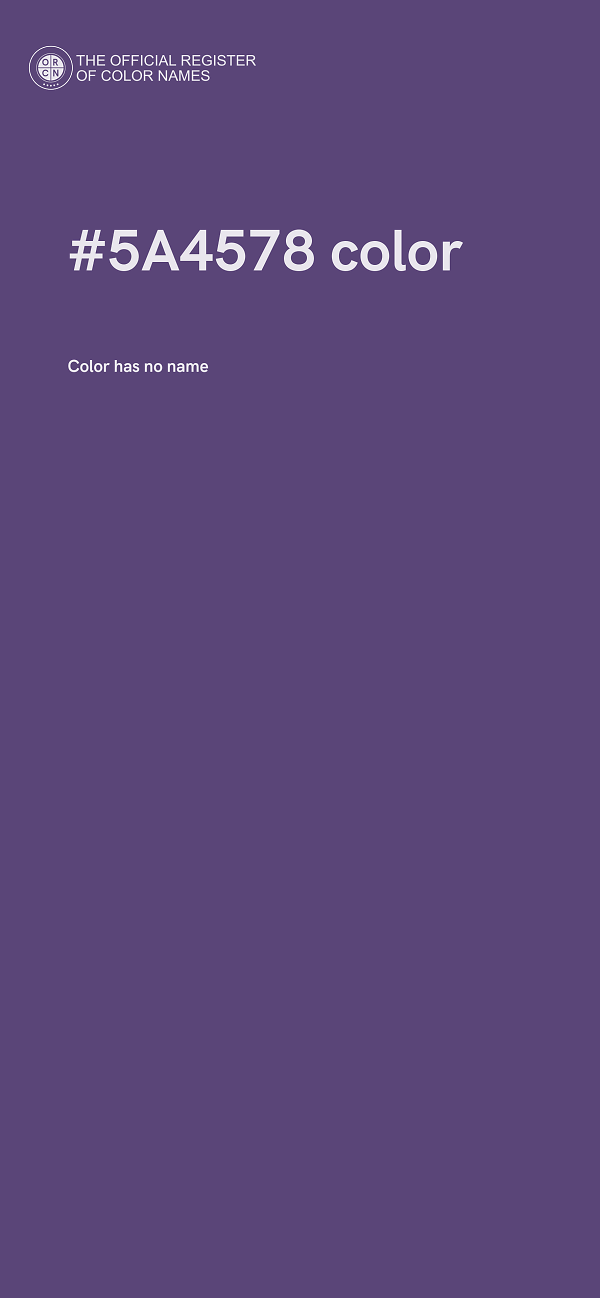 #5A4578 color image