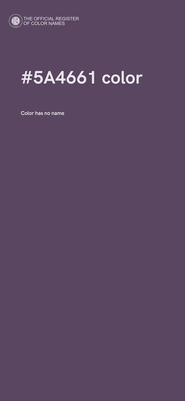#5A4661 color image