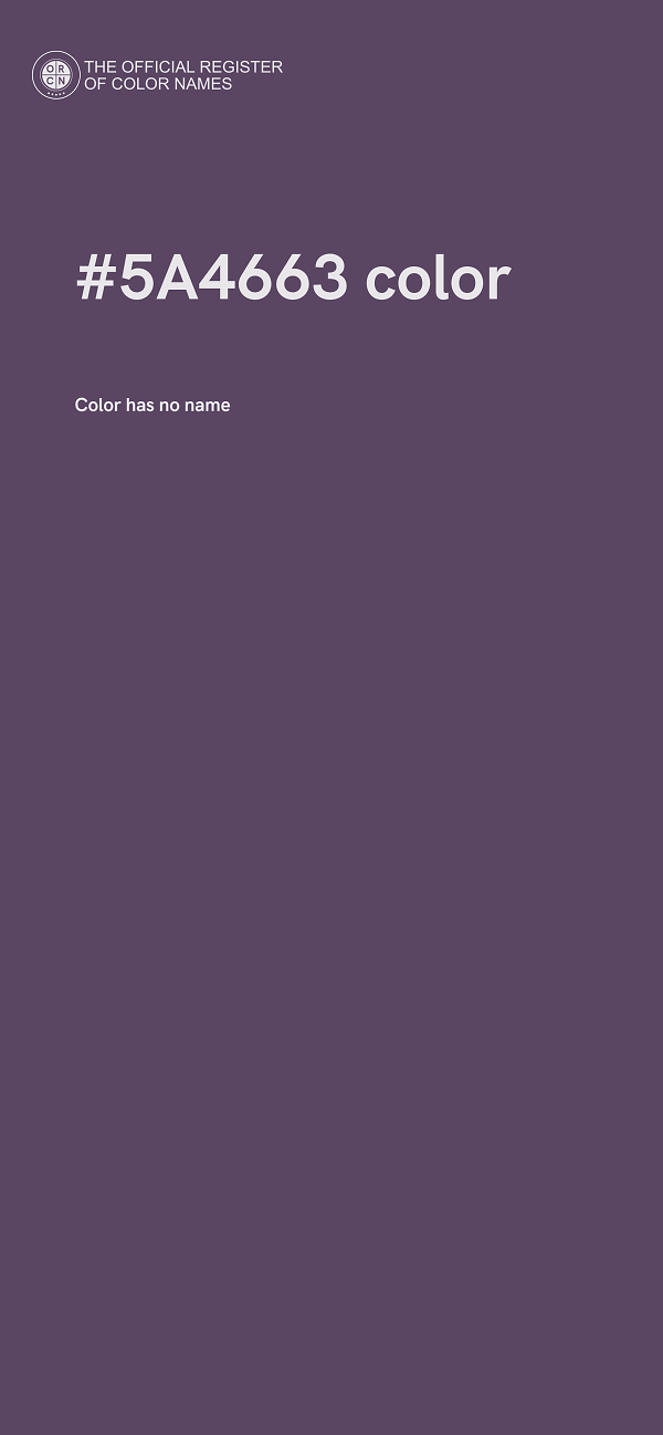 #5A4663 color image
