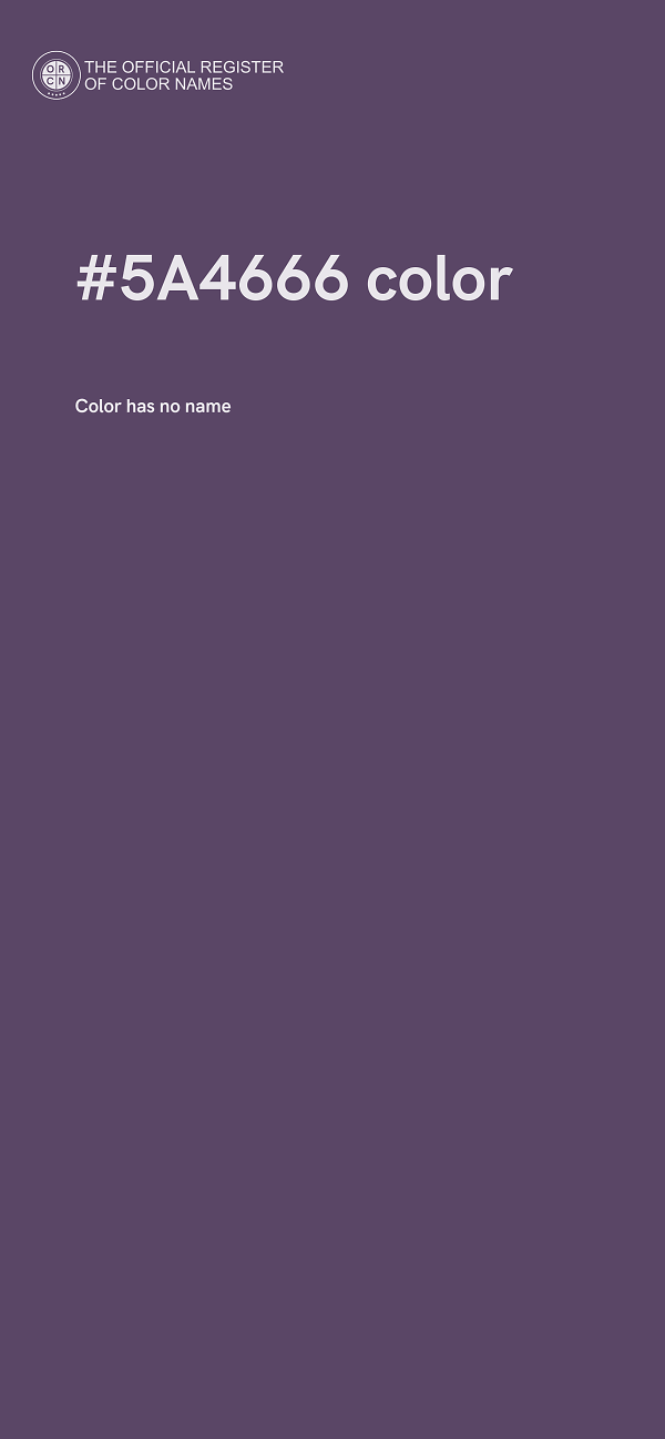 #5A4666 color image