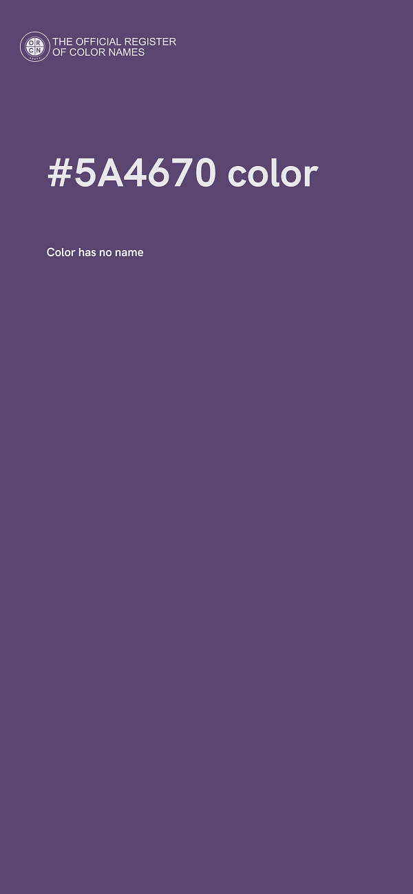 #5A4670 color image