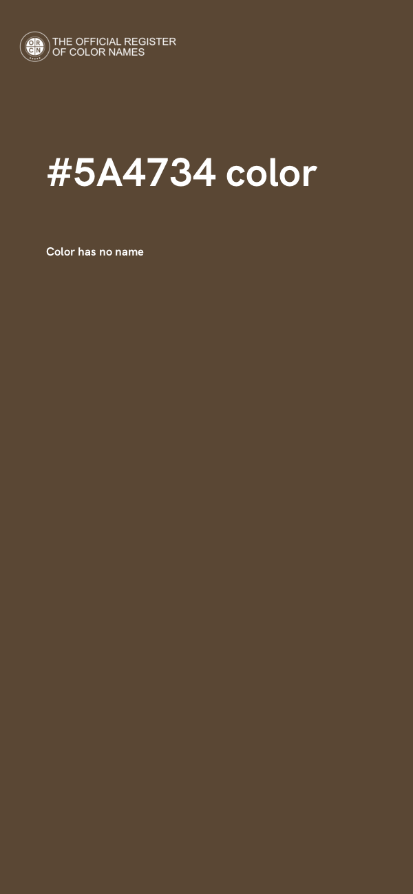#5A4734 color image
