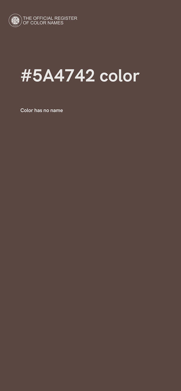 #5A4742 color image