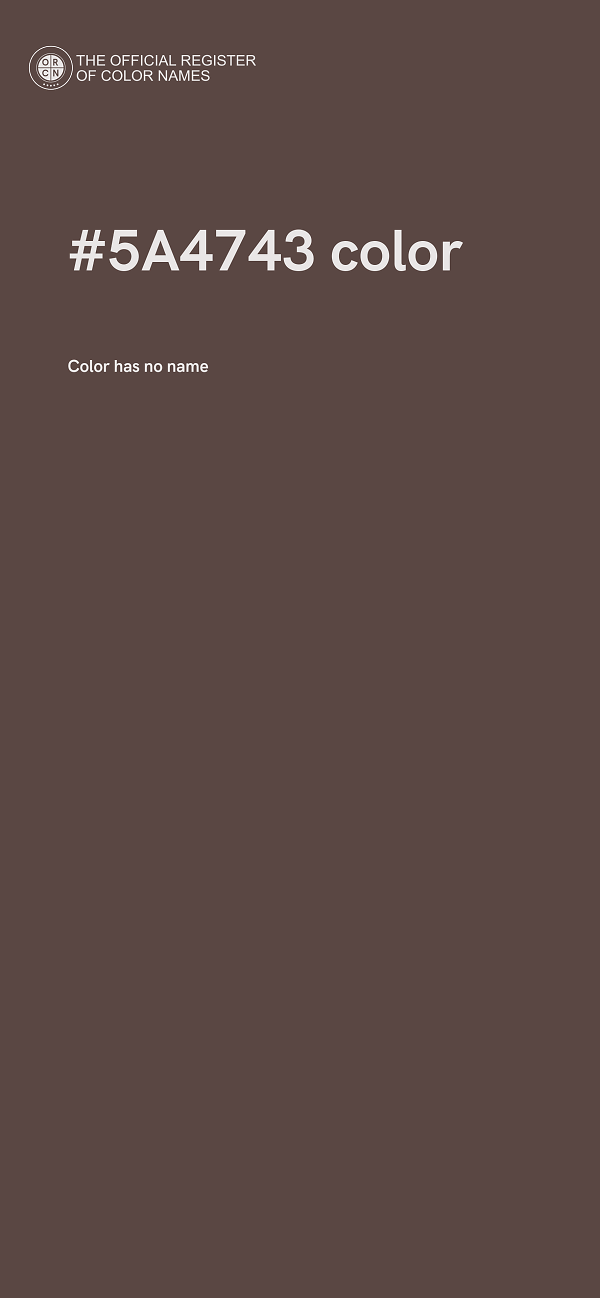 #5A4743 color image