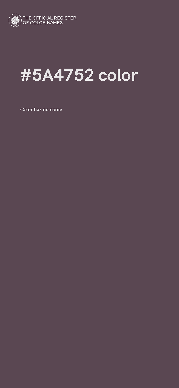 #5A4752 color image
