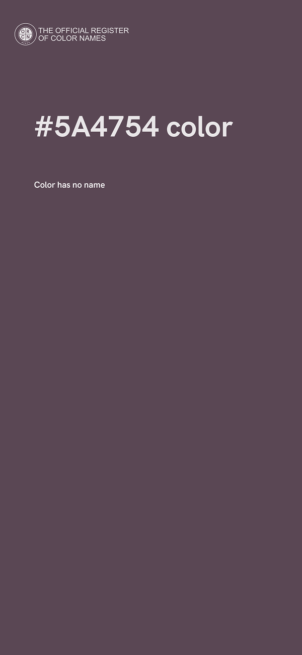 #5A4754 color image