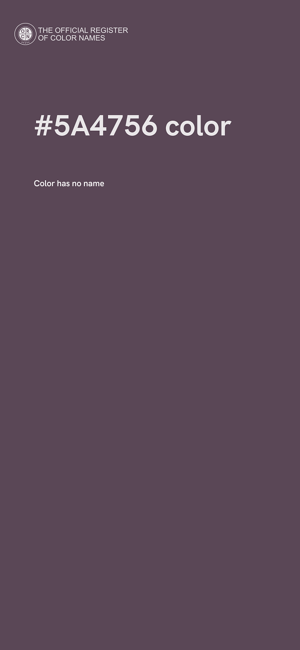 #5A4756 color image