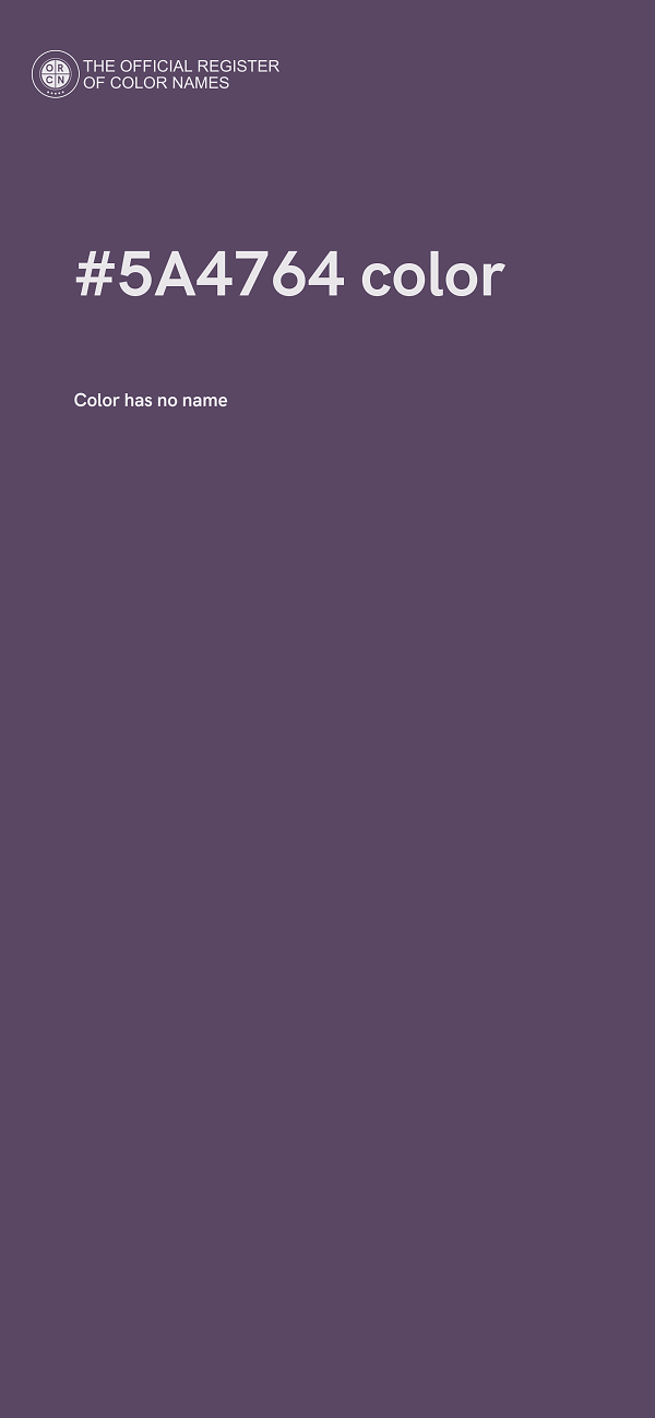#5A4764 color image