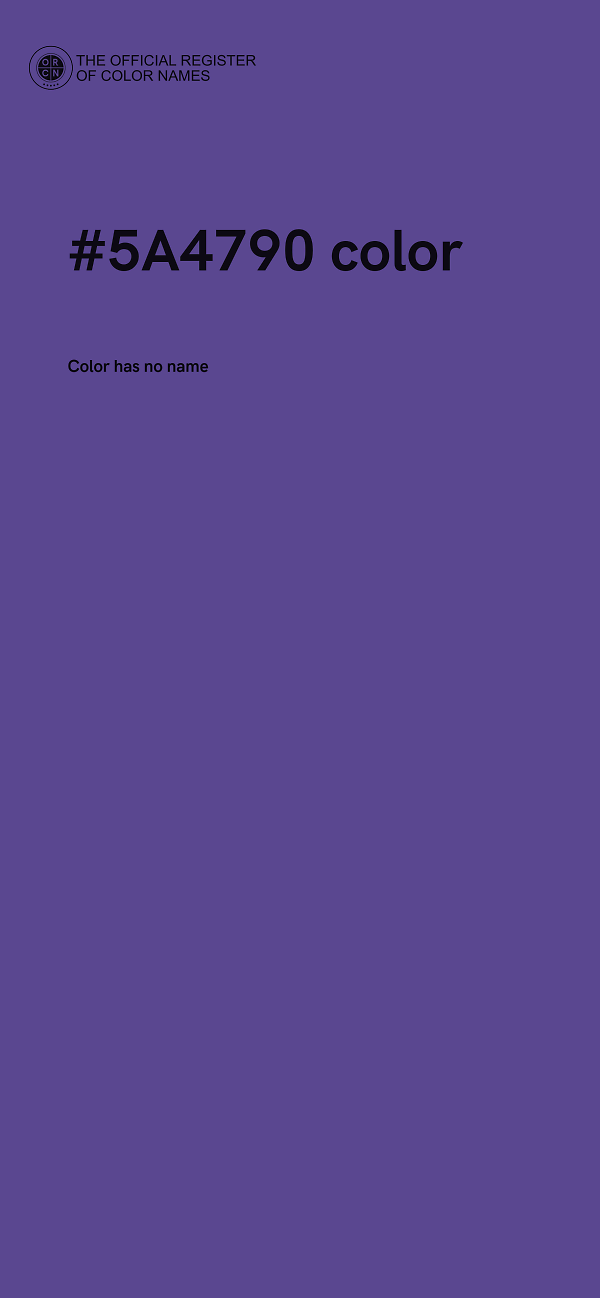 #5A4790 color image