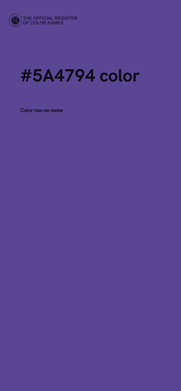 #5A4794 color image