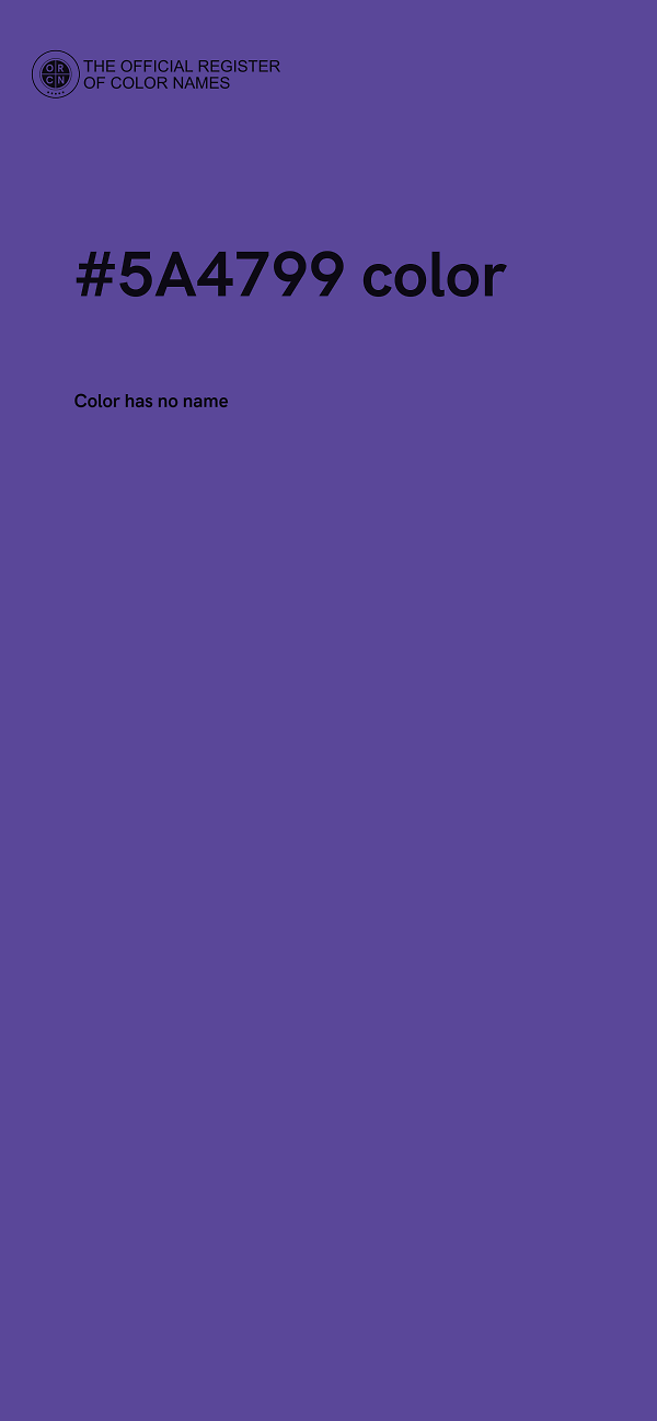 #5A4799 color image
