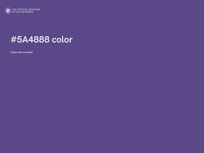 #5A4888 color image