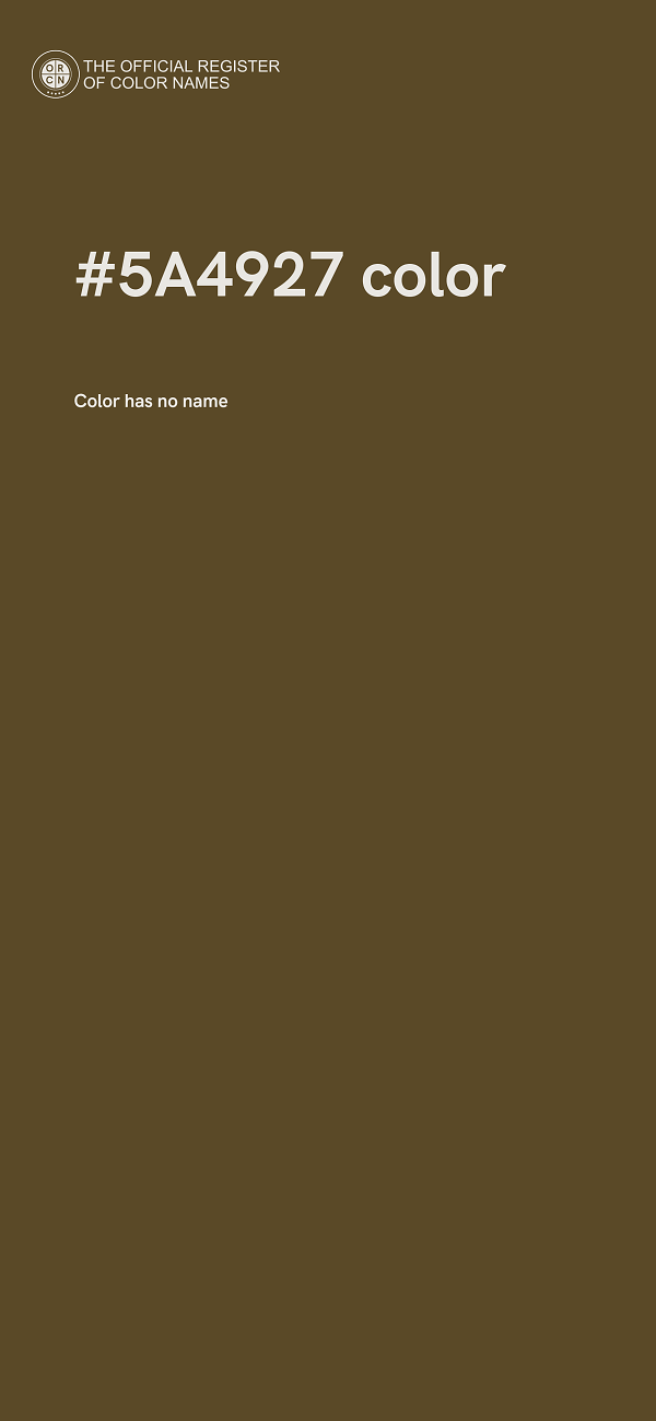 #5A4927 color image